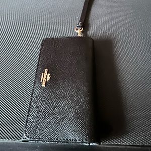 Coach - black wristlet wallet